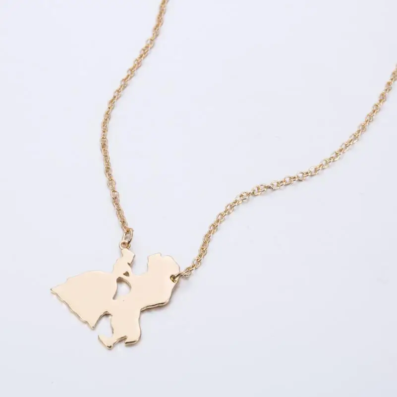 2025 New Movie Jewelry Beauty and the Beast Necklace for Women Prince Princess Pendant Necklaces Lover Accessories Gifts - Image 5
