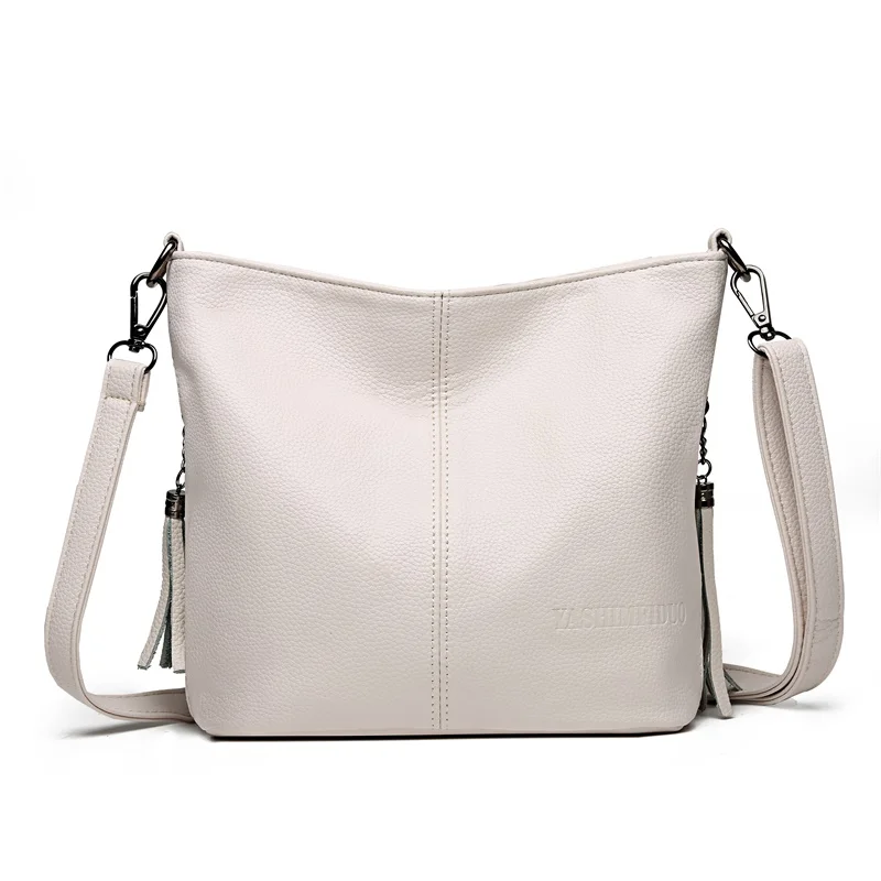 Hand Crossbody Bags For Women 2024 New Luxury Designer Handbag Leather Tassel Shoulder Bags Purses And Handbags Tote Bag Bolsa - Image 7