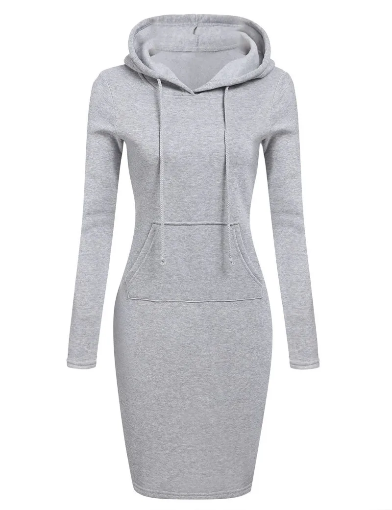 Ladies Dress Autumn Women Hooded Dresses Hoodies Women Sweatshirts Women Hoodies Dress Tops Ladies Clothing - Image 8