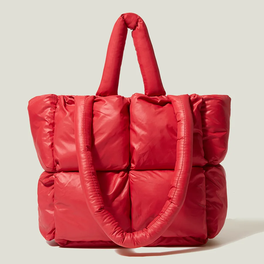 Fashion Large Tote Padded Handbags Designer Quilted Women Shoulder Bags Luxury Nylon Down Cotton Crossbody Bag Winter Purse 2024 - Image 17
