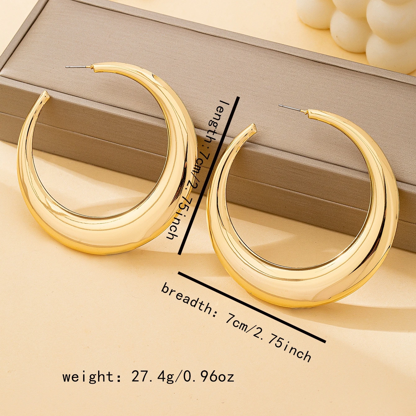 Women's Jewelry Set, Simple and Stylish Glossy Choker and Earrings, Suitable for Daily Wear and Vacation Wear - Image 6