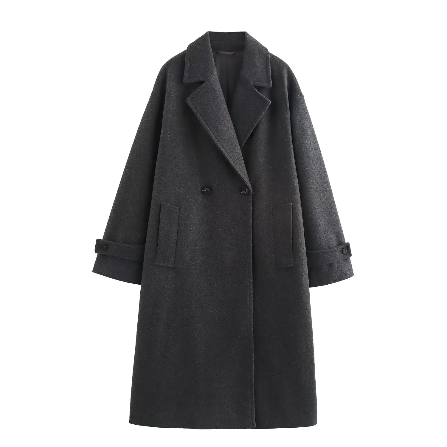 Autumn New Women's Clothing Style Fashionable Tri color Luxury Loose Collar Long Sleeve Coat - Image 3