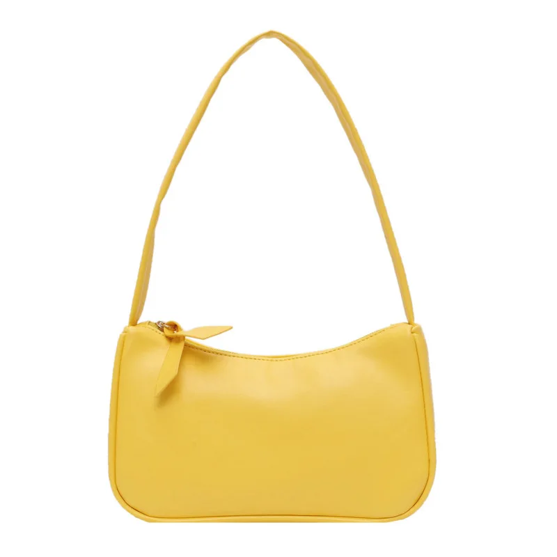 Fashion Handbag And Purses Simple Women Shoulder Underarm Bags Casual Ladies Pure Color Small Handbags Elegant PU Leather Bags - Image 3