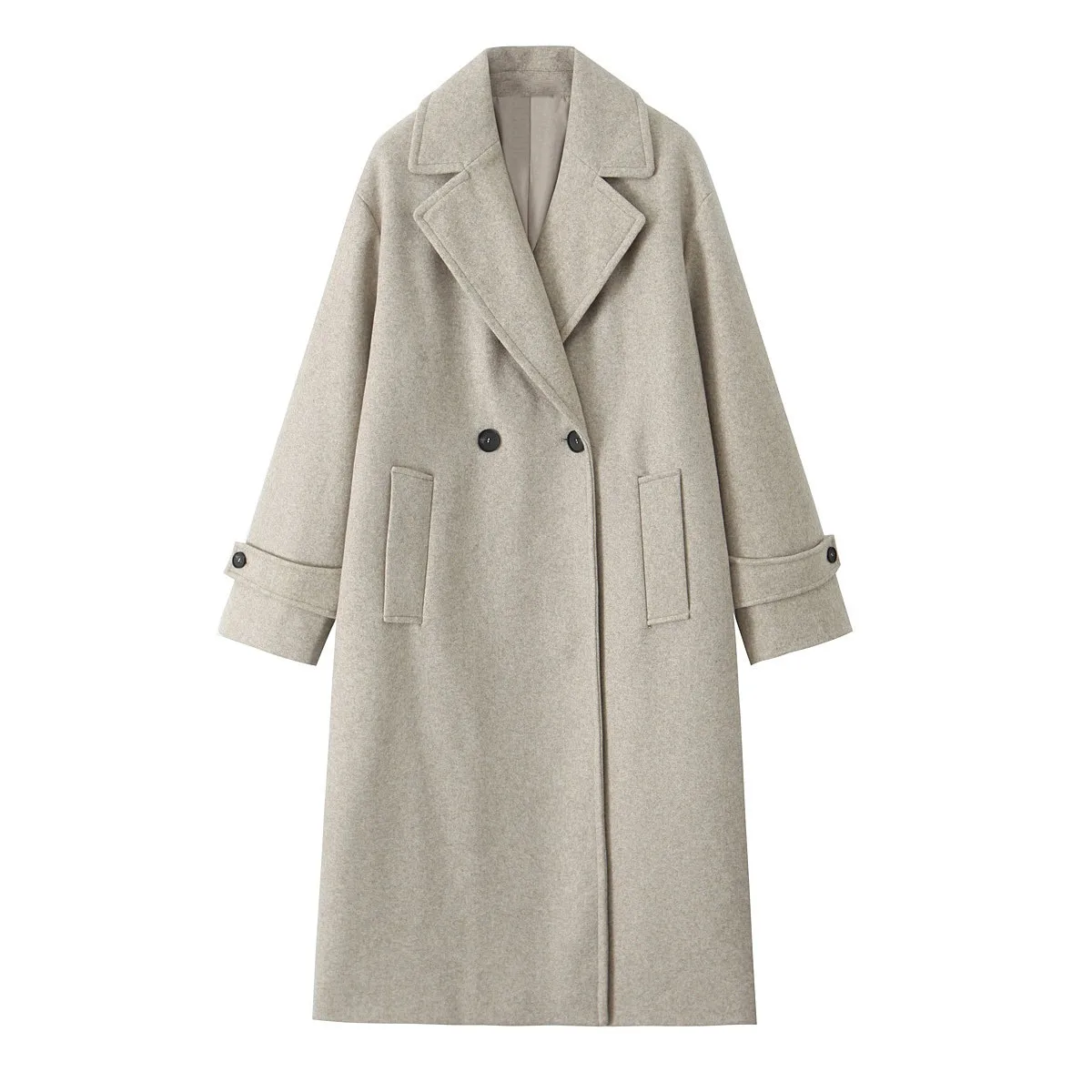 Autumn New Women's Clothing Style Fashionable Tri color Luxury Loose Collar Long Sleeve Coat - Image 8