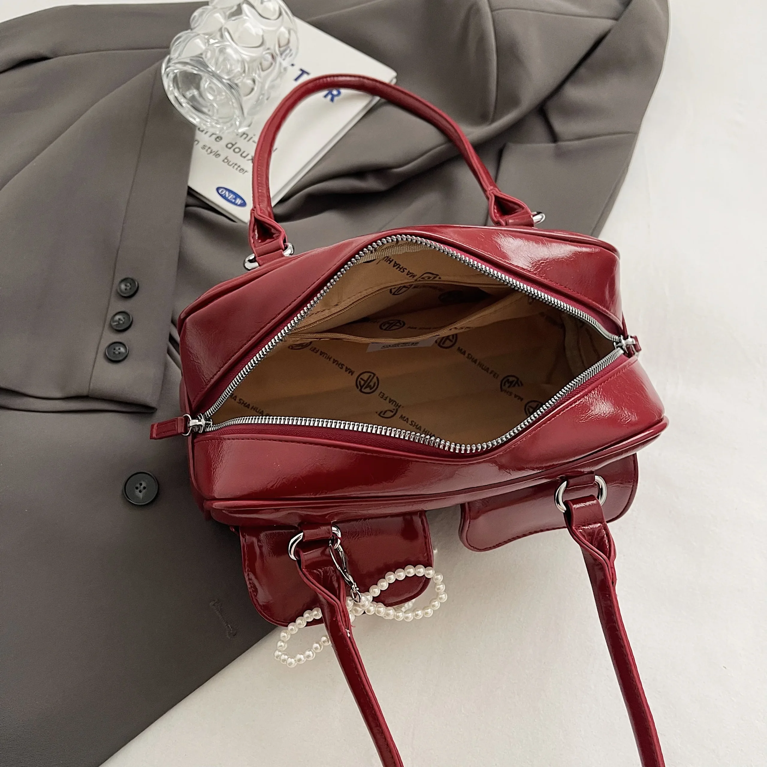 Fashionable Underarm Bow Bag for Women 2024 Korean Edition New Simple Leisure Pillow Bag Trendy Versatile Shoulder Bag - Image 5