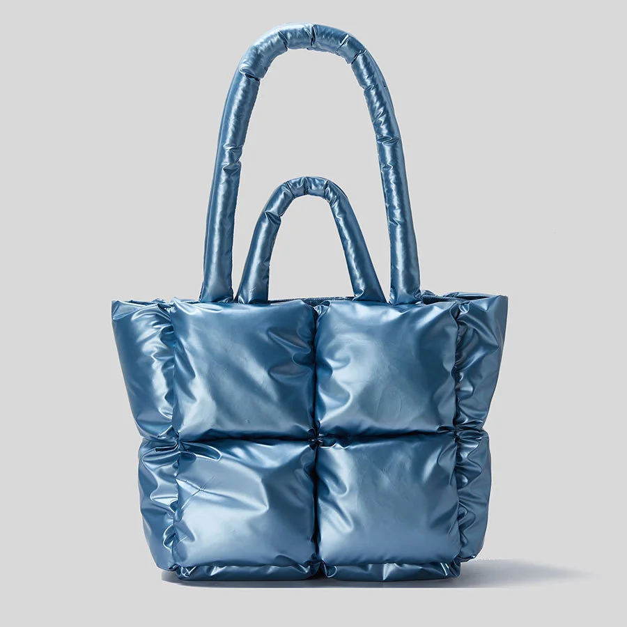Fashion Large Tote Padded Handbags Designer Quilted Women Shoulder Bags Luxury Nylon Down Cotton Crossbody Bag Winter Purse 2024 - Image 13