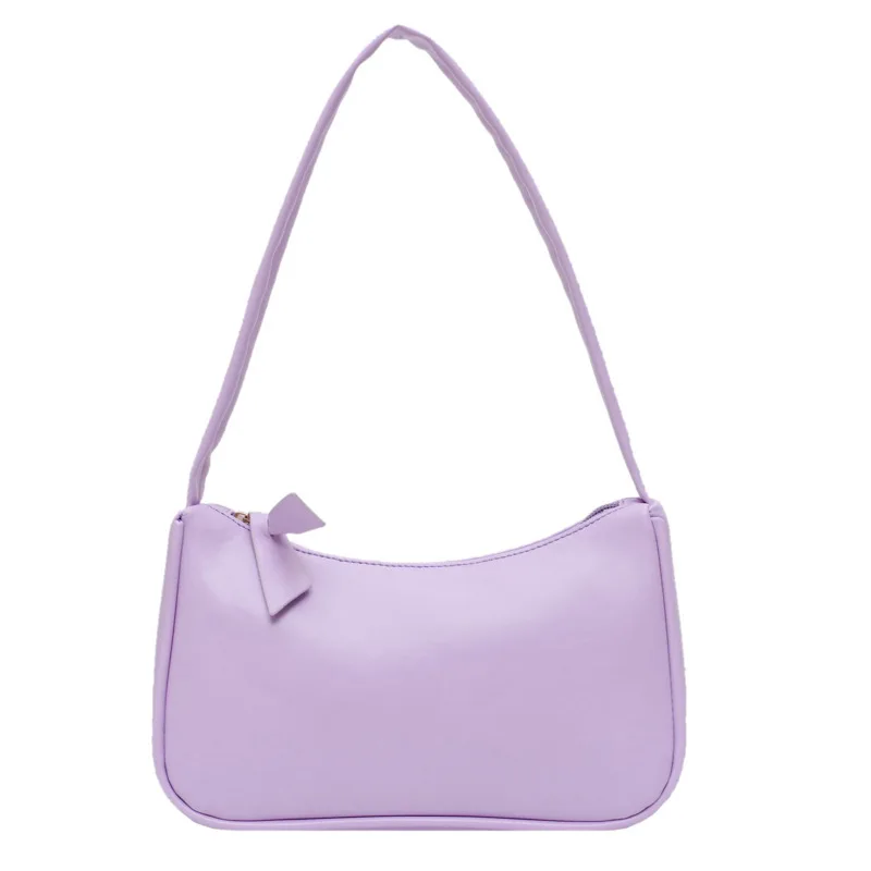 Fashion Handbag And Purses Simple Women Shoulder Underarm Bags Casual Ladies Pure Color Small Handbags Elegant PU Leather Bags - Image 6