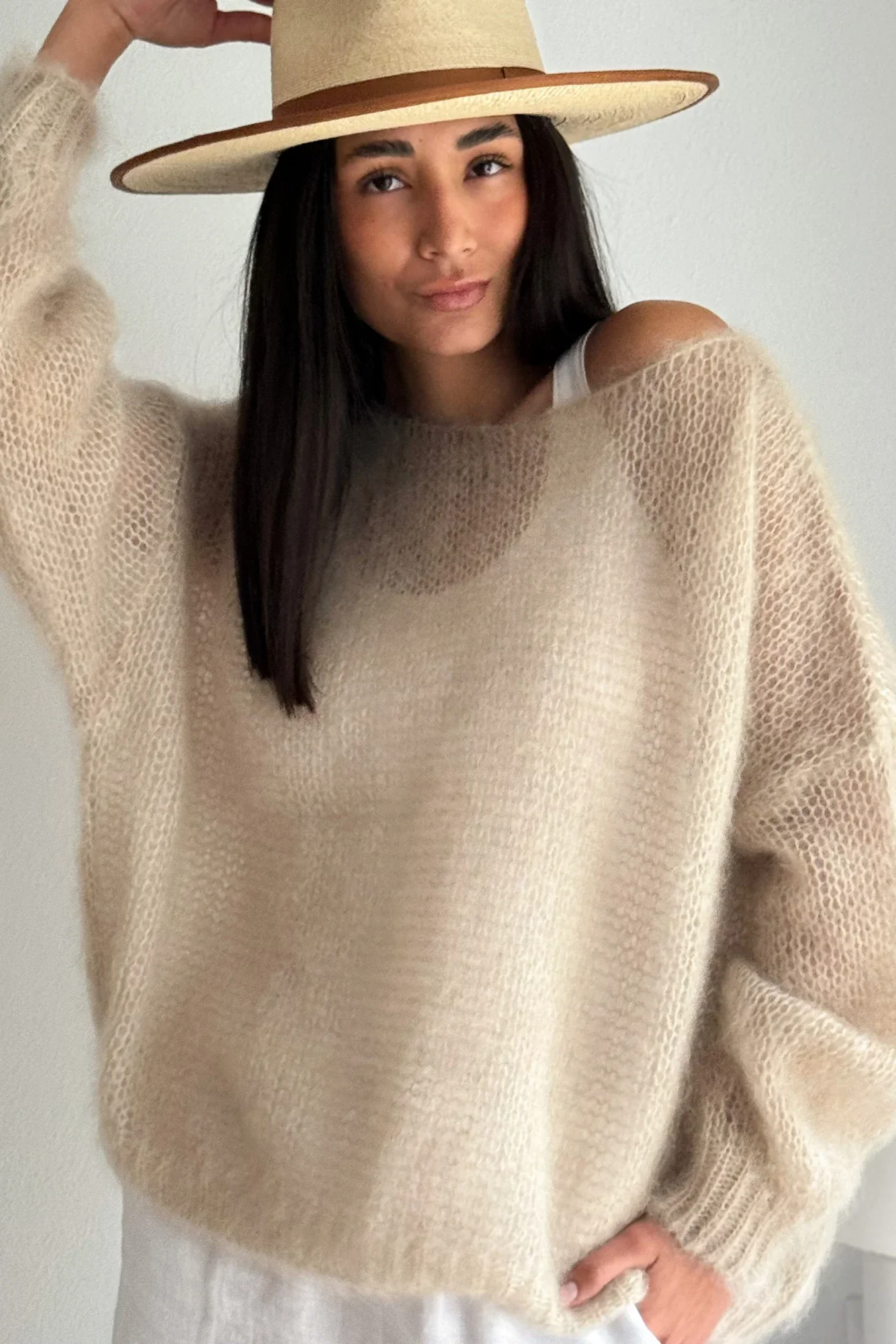 Women'S Casual Sweater Soft Comfortable Off Shoulder Pullover in Light Blue Perfect for Spring Fall Casual Attire Casual S - Image 3