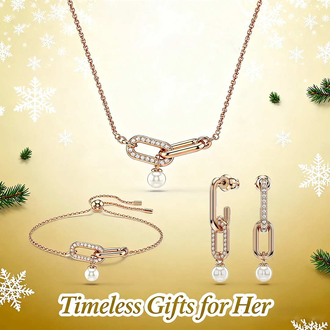 Luxury Fashion Women's Jewelry Set: Sterling Silver Necklace, Bracelet, Earrings Plated with 18K Rose Gold, Party Gift - Image 7