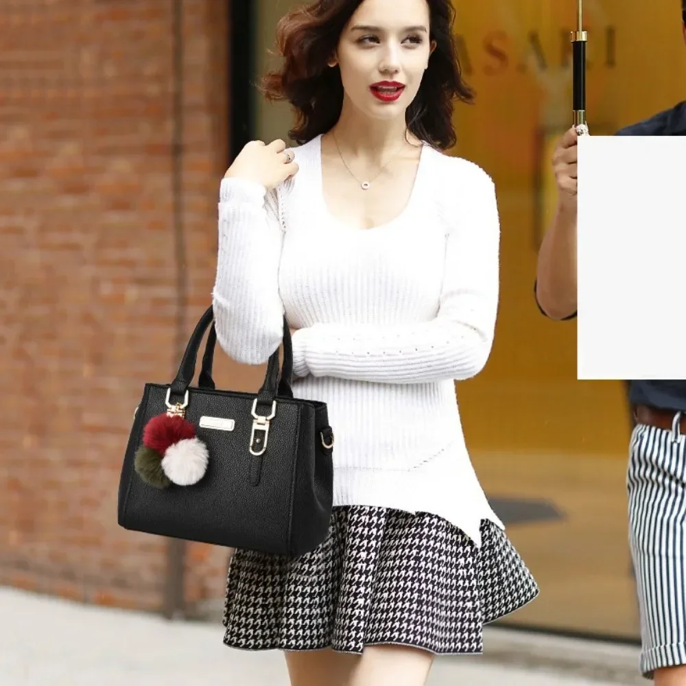 Handbags Large Capacity Handbag Women's Bags For Women Shoulder Bags Casual Leather Messenger Bag - Image 4
