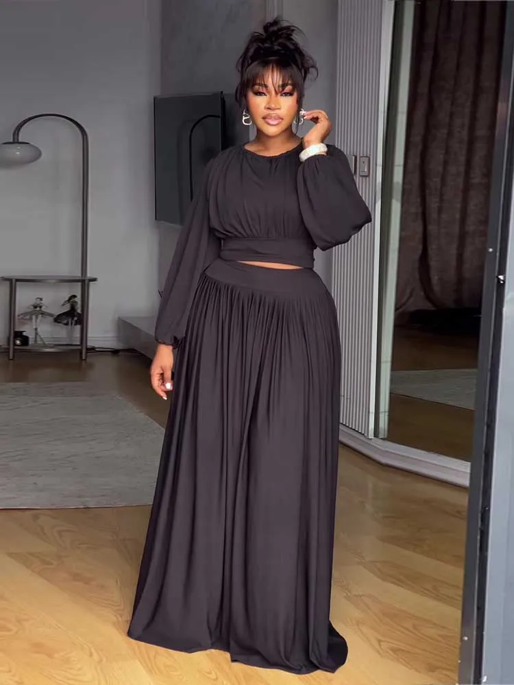 Female Clothing Autumn 2-piece Sets for Women Long Sleeve Top and Long Skirt Set Ladies Casual Dress Set Wholesale Dropshipping - Image 4