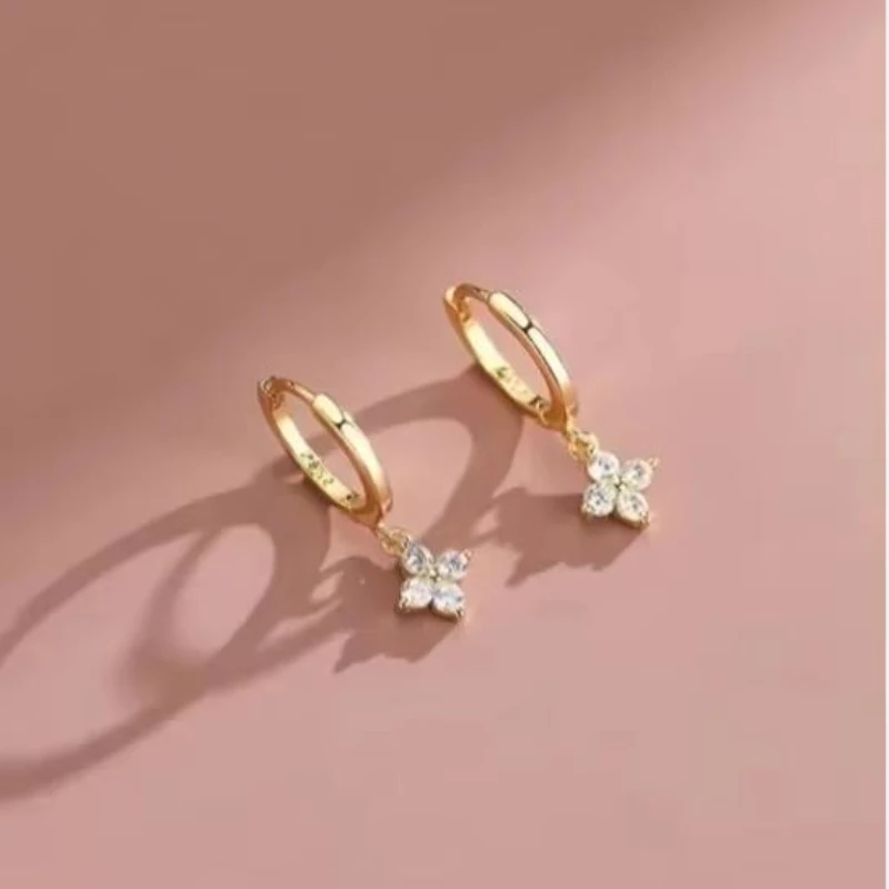 High Quality Crystal Four Leaf Flower Bracelet for Women Clasic Trendy Gold Color Stainless Steel Zircon Bangle Jewelry Gift - Image 11