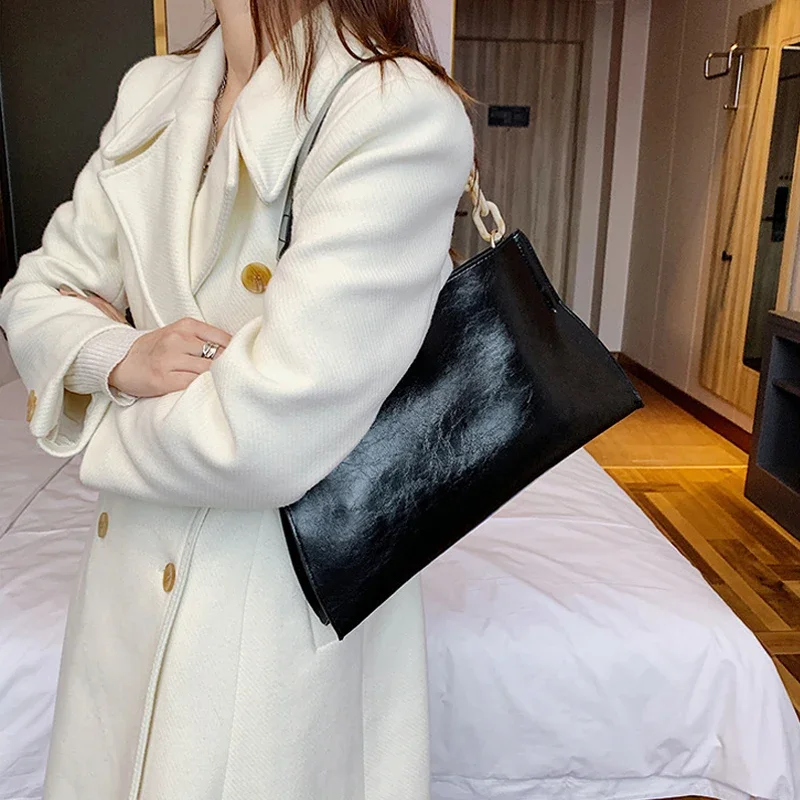 2024 New Design Handbags Women Shoulder Bag Soft Synthetic Leather Crossbody Large Capacity Fashion Female Underarm Bags - Image 5