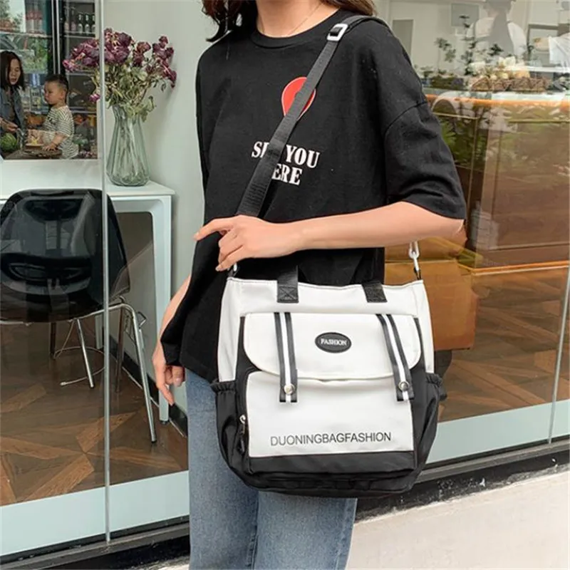 Women's Tote Bag, Large Capacity Daily Handbag, Travel Bucket Shoulder Bag, Fashion Messenger Bag,Campus School Bags Satchel - Image 6