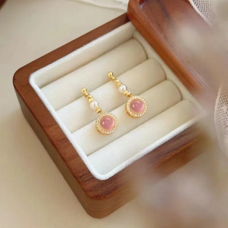 Pearl Jewelry Sets Women Necklace Pendant Necklace Elegant Multi-Layer Neck Chain Pink Chic Luxury Ring Earrings Jewelry Gifts - Image 7