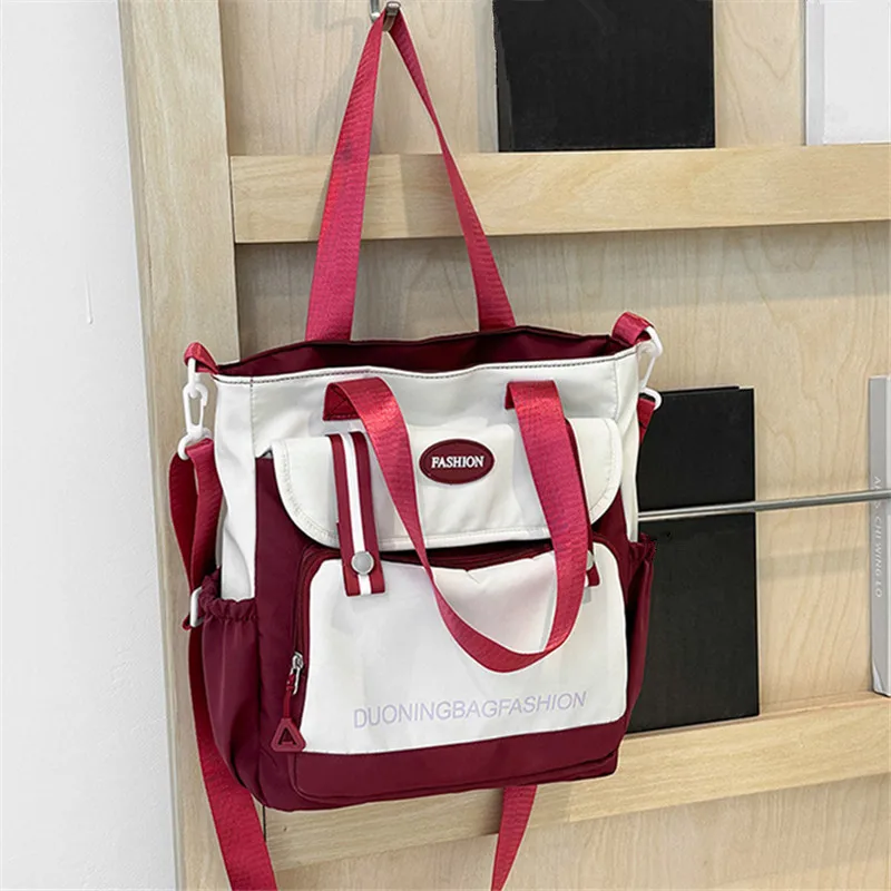 Women's Tote Bag, Large Capacity Daily Handbag, Travel Bucket Shoulder Bag, Fashion Messenger Bag,Campus School Bags Satchel - Image 4