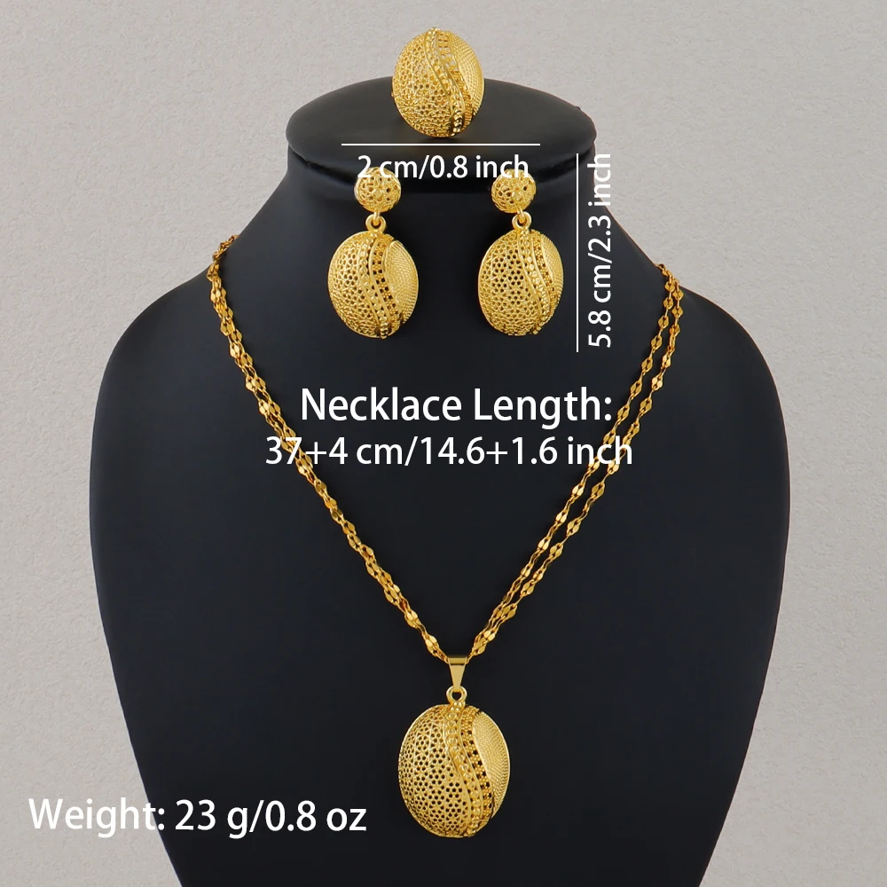 dubai jewelry gold sets Necklace and earrings set for women high quality plated jewelry sets weddings mother gifts - Image 6