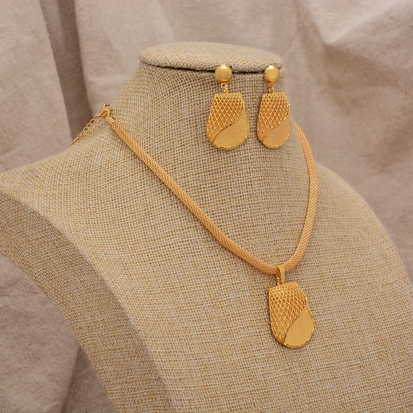 Women Jewelry Set Gold Plated High Quality Party African Bridal Flower Jewelry Set - Image 3