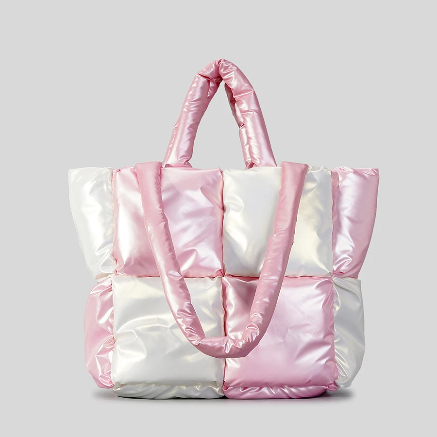 Fashion Large Tote Padded Handbags Designer Quilted Women Shoulder Bags Luxury Nylon Down Cotton Crossbody Bag Winter Purse 2024 - Image 27