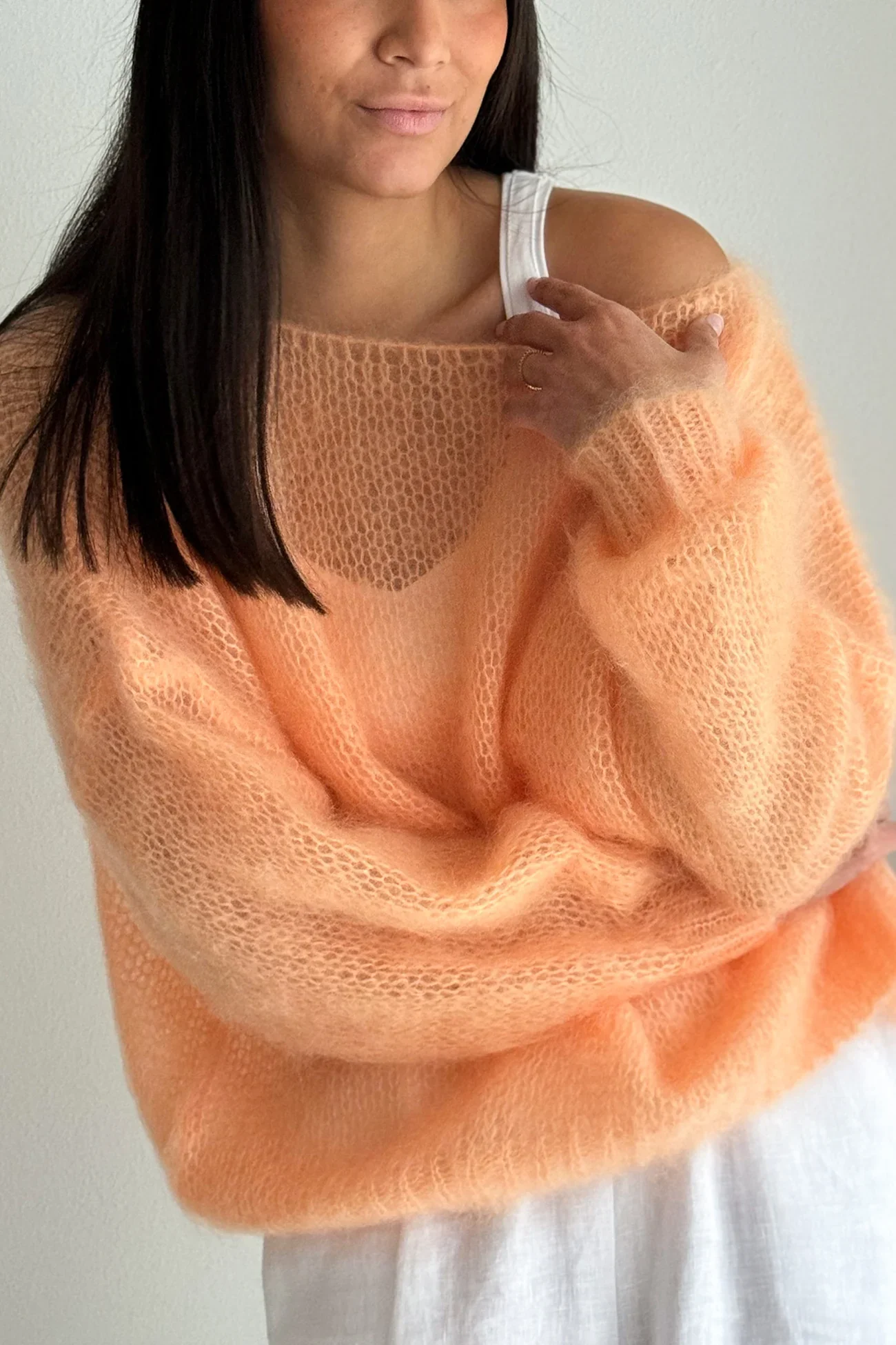 Women'S Casual Sweater Soft Comfortable Off Shoulder Pullover in Light Blue Perfect for Spring Fall Casual Attire Casual S - Image 5