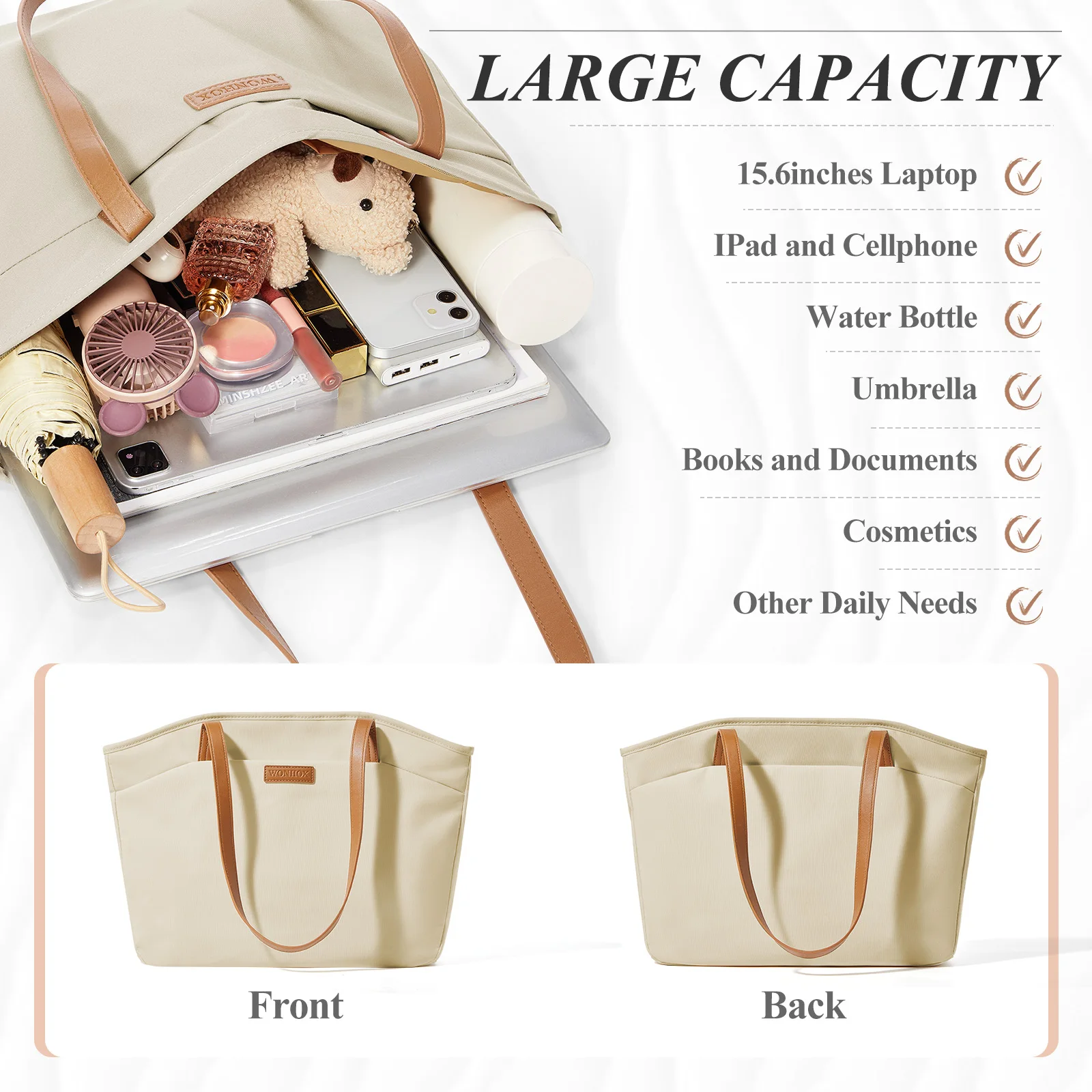 Handbags, Tote Bag for Women, Large Capacity Shoulder Bag, Storage Bags for Teacher Nurses's Suitable for Everyday Outings Work - Image 6
