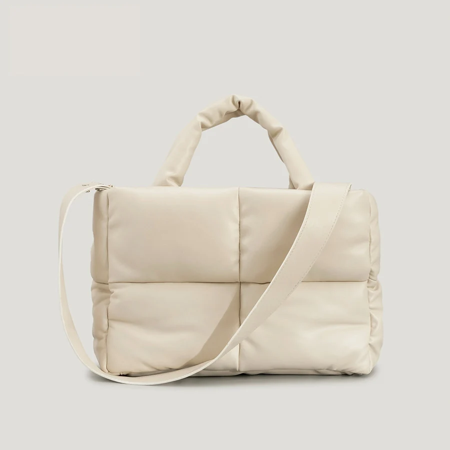 Fashion Large Tote Padded Handbags Designer Quilted Women Shoulder Bags Luxury Nylon Down Cotton Crossbody Bag Winter Purse 2024 - Image 24