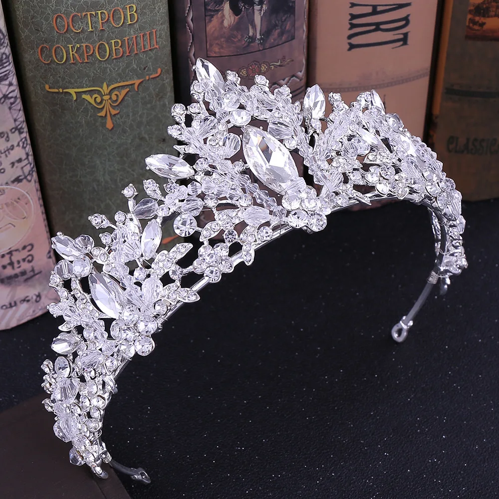 Bridal Jewelry Set Wedding Crowns for Brides Tiaras and Crowns Bride Crystal Rhinestone Necklace Tiara Wedding Hair Accessories - Image 3