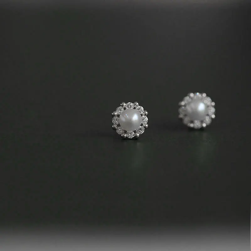 Upscale 14k Gold Jewelry Real Gold Earrings Zircon Pearl Twist Luxury Stud Earrings for Women Brincos Pendientes Bijoux - Image 6