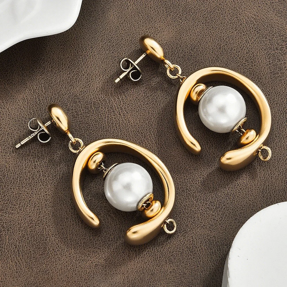 Pearl Jewelry Set, Gold Silver Necklace Earrings Bracelet Set, Elegant Wedding Party Jewelry For Women Gifts - Image 6