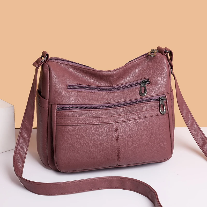Handbags Women's Bag and Designer Multi-pocket Crossbody Shoulder Bag For Women 2023 SacHigh Quality Soft Leather Luxury Purses - Image 3