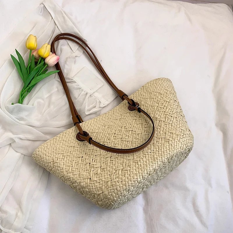 New Shoulder Bag Handmade Straw Woven Large Capacity Brand Highquality Basket Bag Summer Beach Vacation Fashion Handbag Forwomen - Image 10
