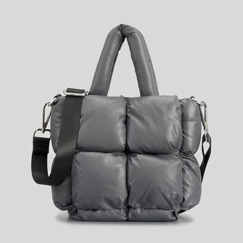 Fashion Large Tote Padded Handbags Designer Quilted Women Shoulder Bags Luxury Nylon Down Cotton Crossbody Bag Winter Purse 2024 - Image 20