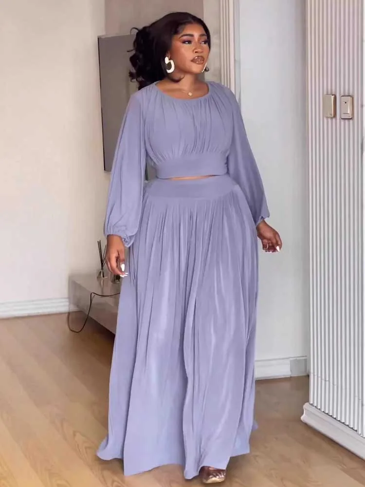 Female Clothing Autumn 2-piece Sets for Women Long Sleeve Top and Long Skirt Set Ladies Casual Dress Set Wholesale Dropshipping - Image 7