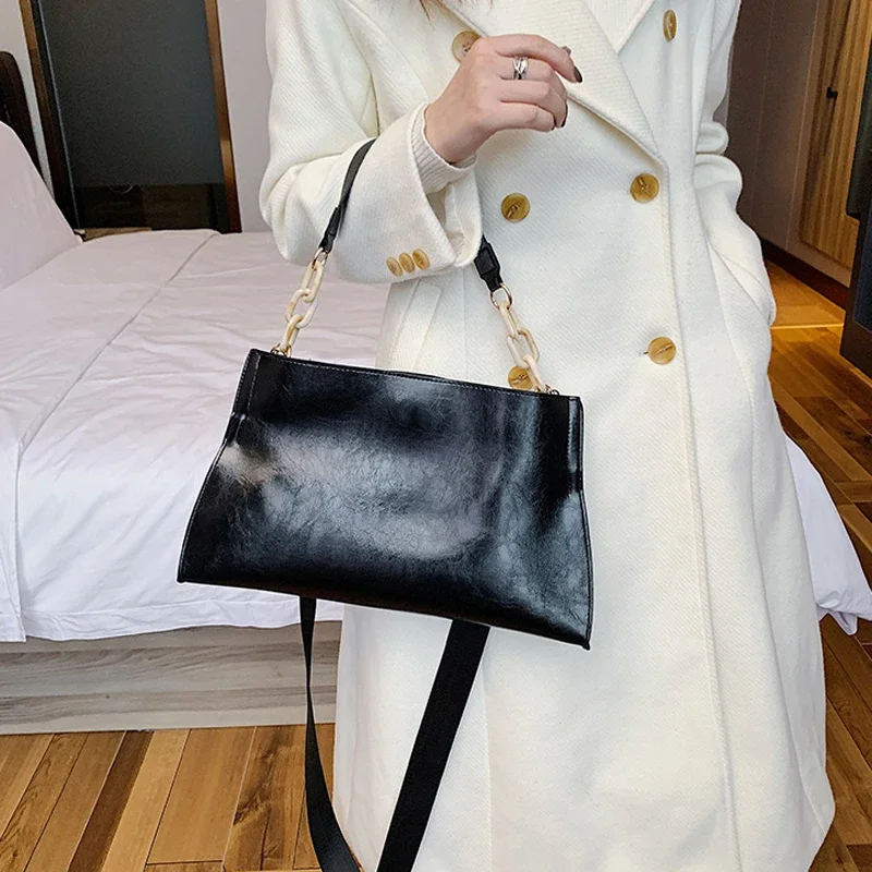 2024 New Design Handbags Women Shoulder Bag Soft Synthetic Leather Crossbody Large Capacity Fashion Female Underarm Bags - Image 6