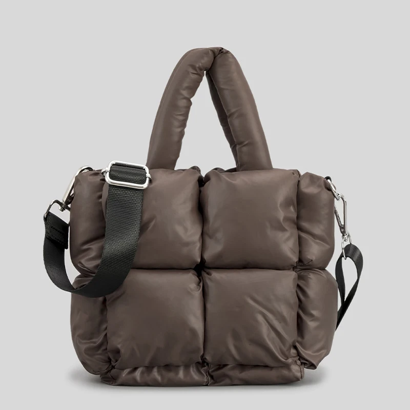 Fashion Large Tote Padded Handbags Designer Quilted Women Shoulder Bags Luxury Nylon Down Cotton Crossbody Bag Winter Purse 2024 - Image 22