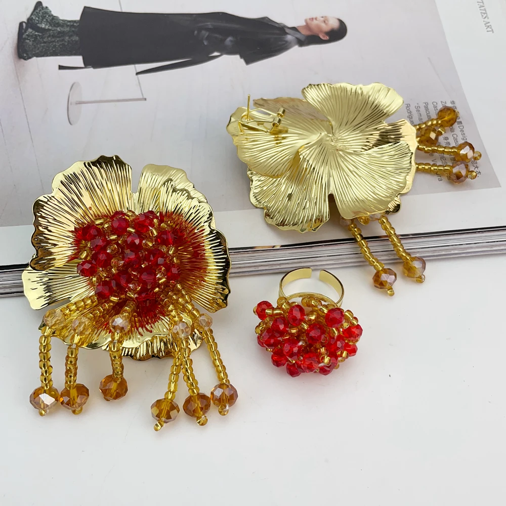 Brazilian Jewelry Sets High Quality Big Jewelry Bridal Jewelry for Women Wedding Christmas Gift FHK20758 - Image 5