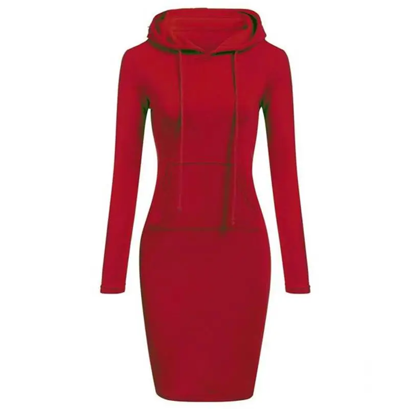 Ladies Dress Autumn Women Hooded Dresses Hoodies Women Sweatshirts Women Hoodies Dress Tops Ladies Clothing - Image 3