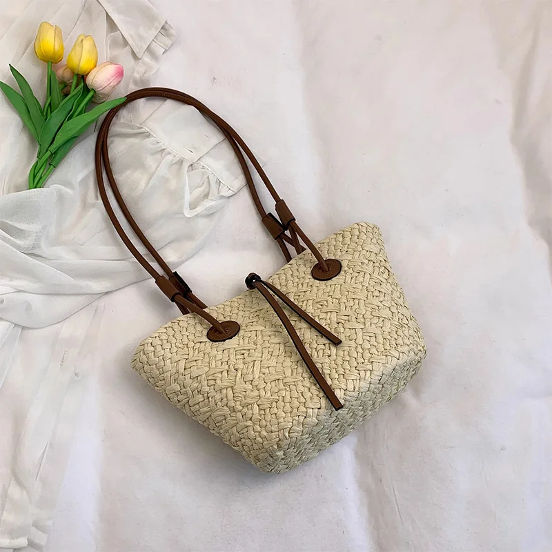 New Shoulder Bag Handmade Straw Woven Large Capacity Brand Highquality Basket Bag Summer Beach Vacation Fashion Handbag Forwomen - Image 9